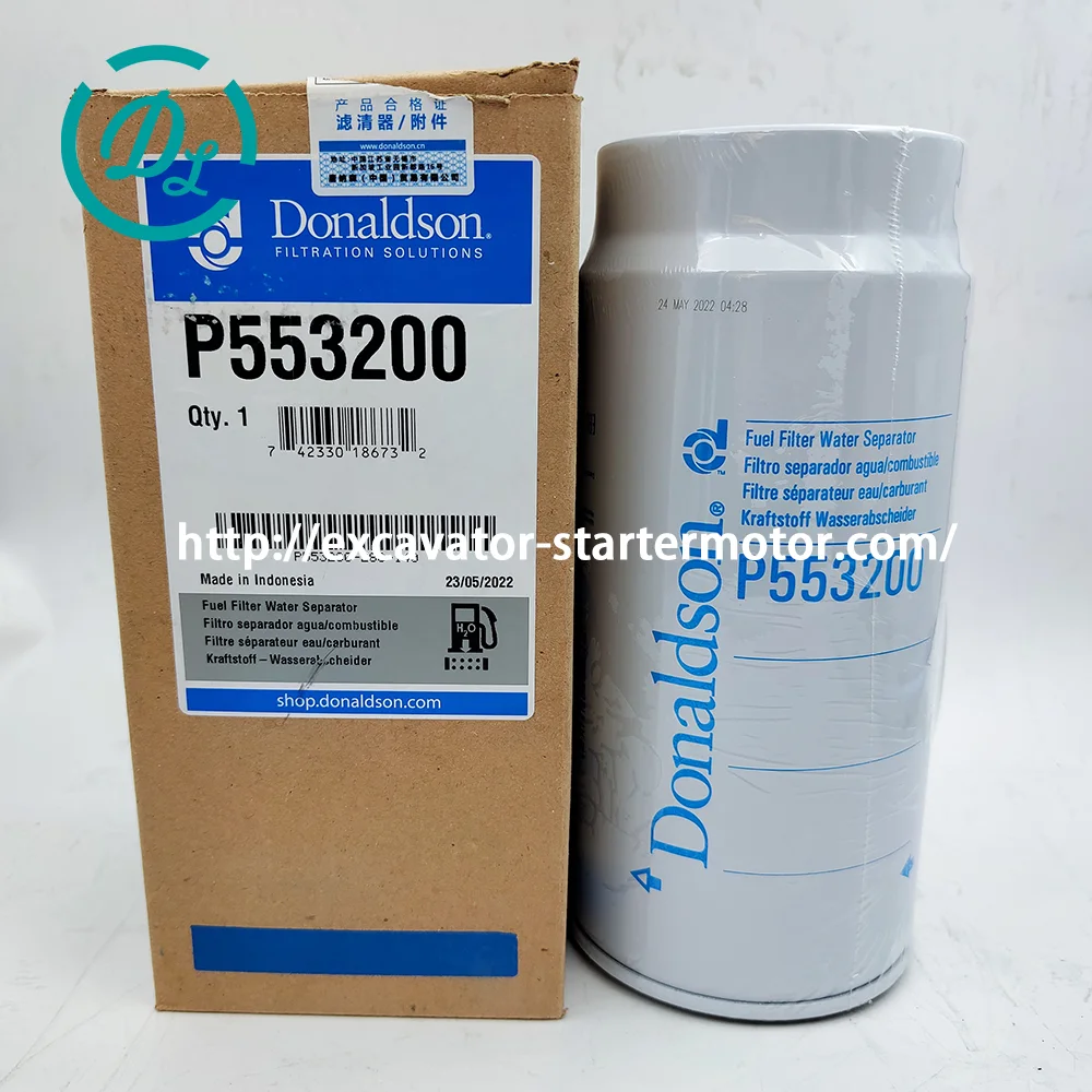 P553200 600-311-4510 Spin-On Fuel/Water Separator for Komatsu Equipment, OEM/reference P553200, Spin-On Fuel/Water Separator, product view 2