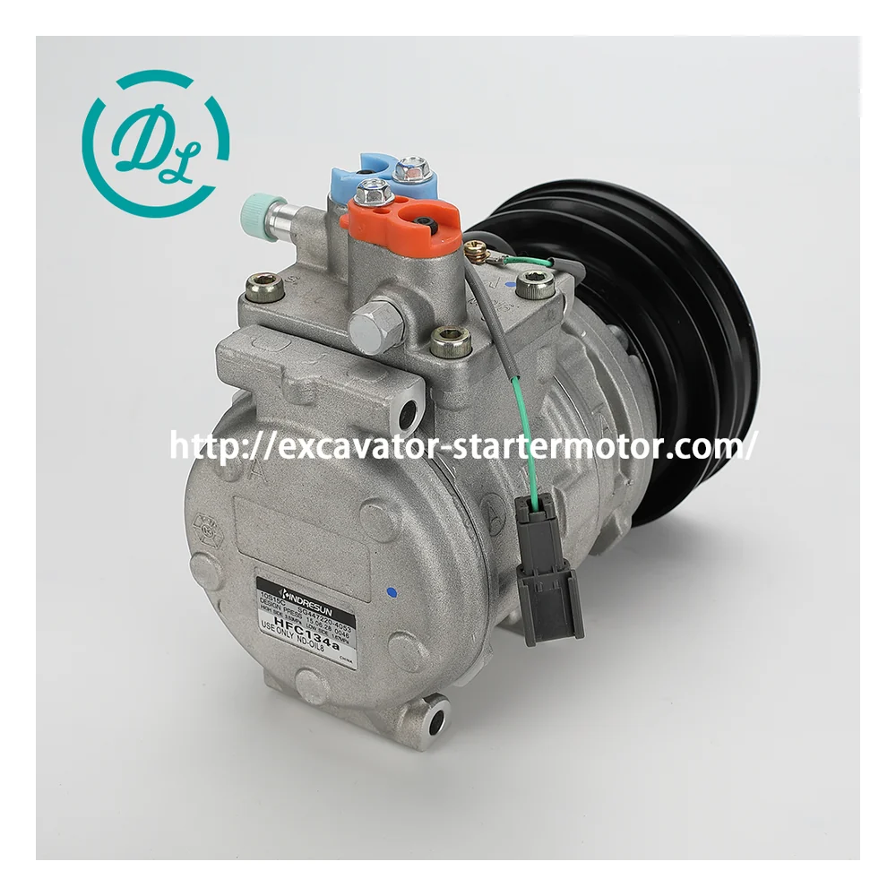 154-0490 24V 10PA15C A/C Compressor for Cat 311B 320B 325B Excavators, OEM/reference 154-0490, 24V 10PA15C Single-Groove Compressor