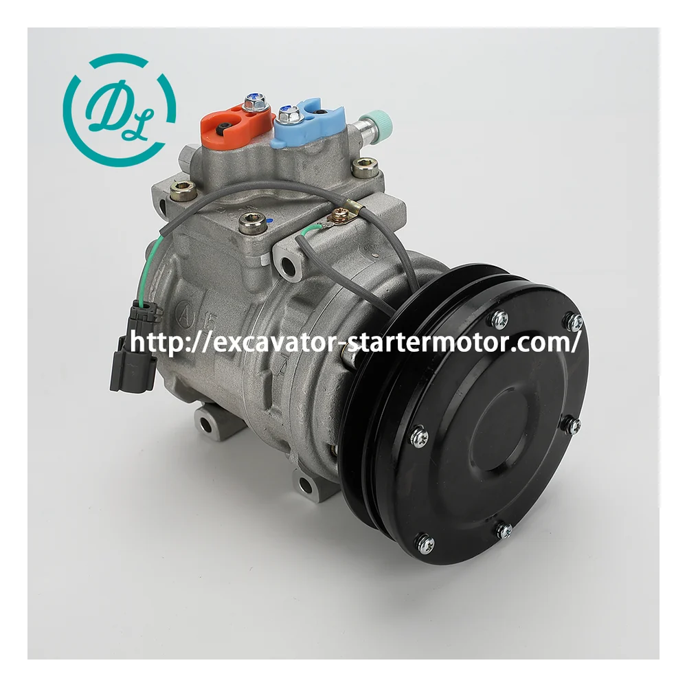 154-0490 24V 10PA15C A/C Compressor for Cat 311B 320B 325B Excavators, OEM/reference 154-0490, 24V 10PA15C Single-Groove Compressor, product view 5