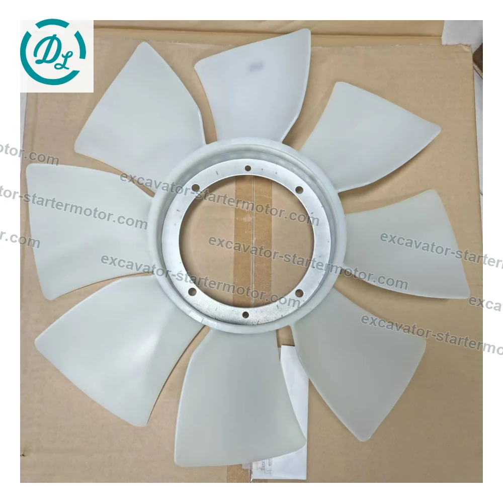 8-98063676-0 Cooling Fan Blade for Isuzu 4LE2 Hitachi ZX70-3 ZX75-3 ZX85US-3, OEM/reference 8-98063676-0, Eight-Blade Engine Cooling Fan