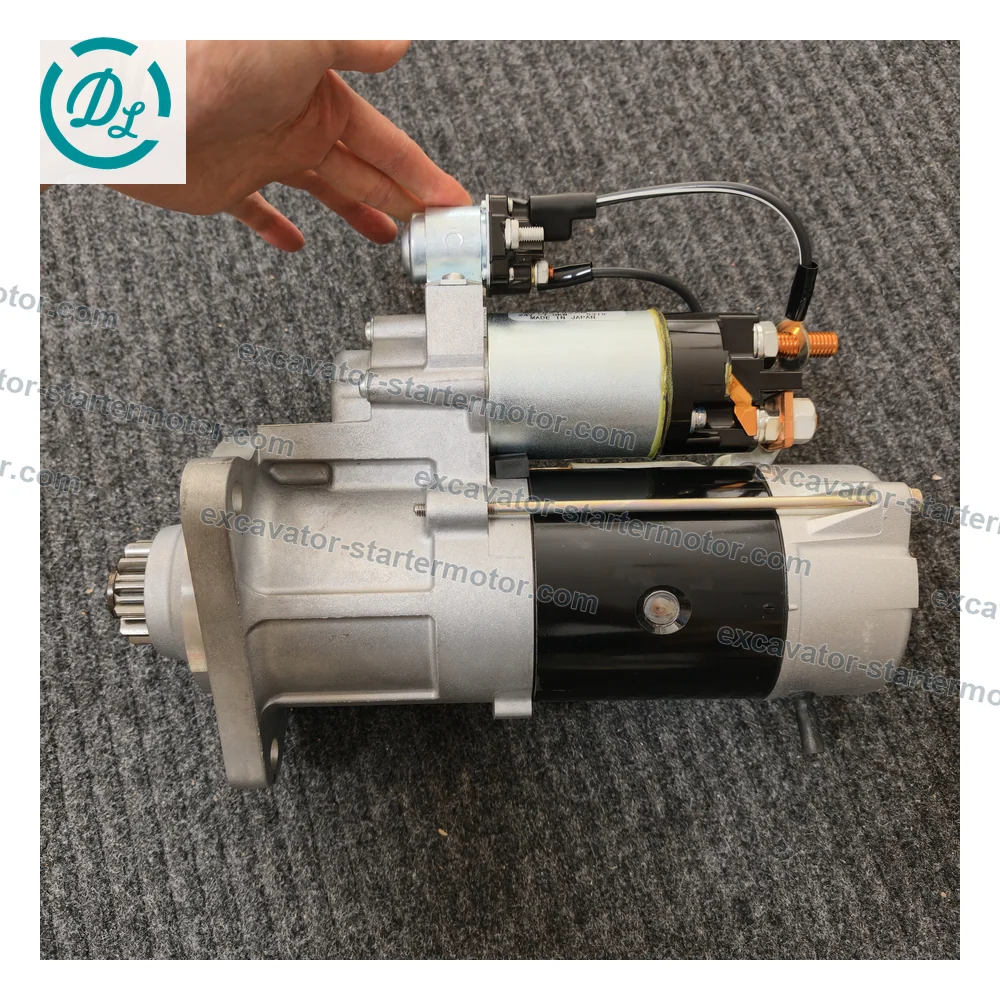 M9T82182AM 24V 7.0kW 12T Starter for Volvo A25D A30D A35D, OEM/reference M9T82182AM, 24V 7.0kW 12-Tooth Reduction Starter Motor, product view 2