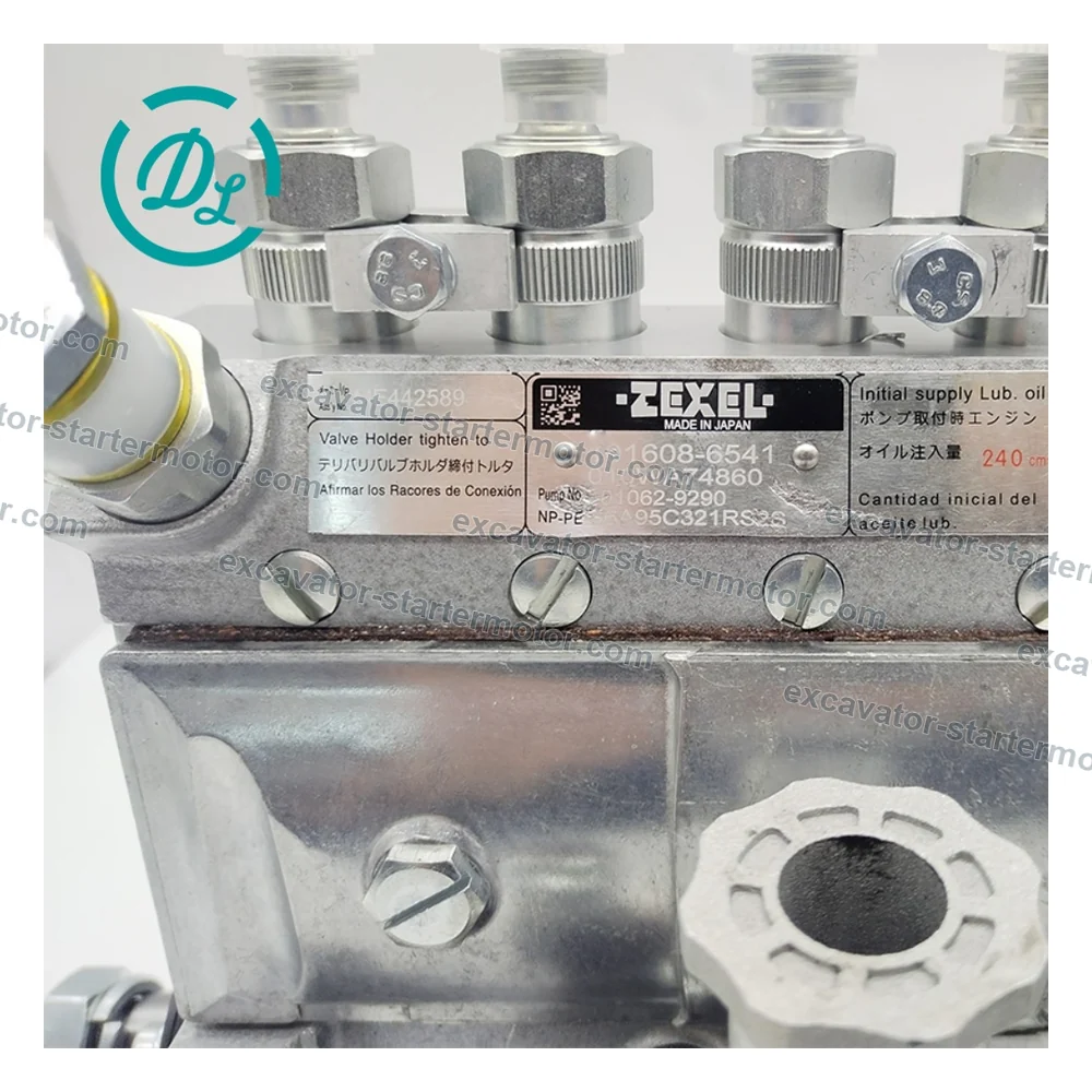 101608-6541 Inline Fuel Injection Pump for Mitsubishi 6D34 Sany SY195 SY205 SY215, OEM/reference 101608-6541, Six-Cylinder Inline Fuel Injection Pump, product view 6