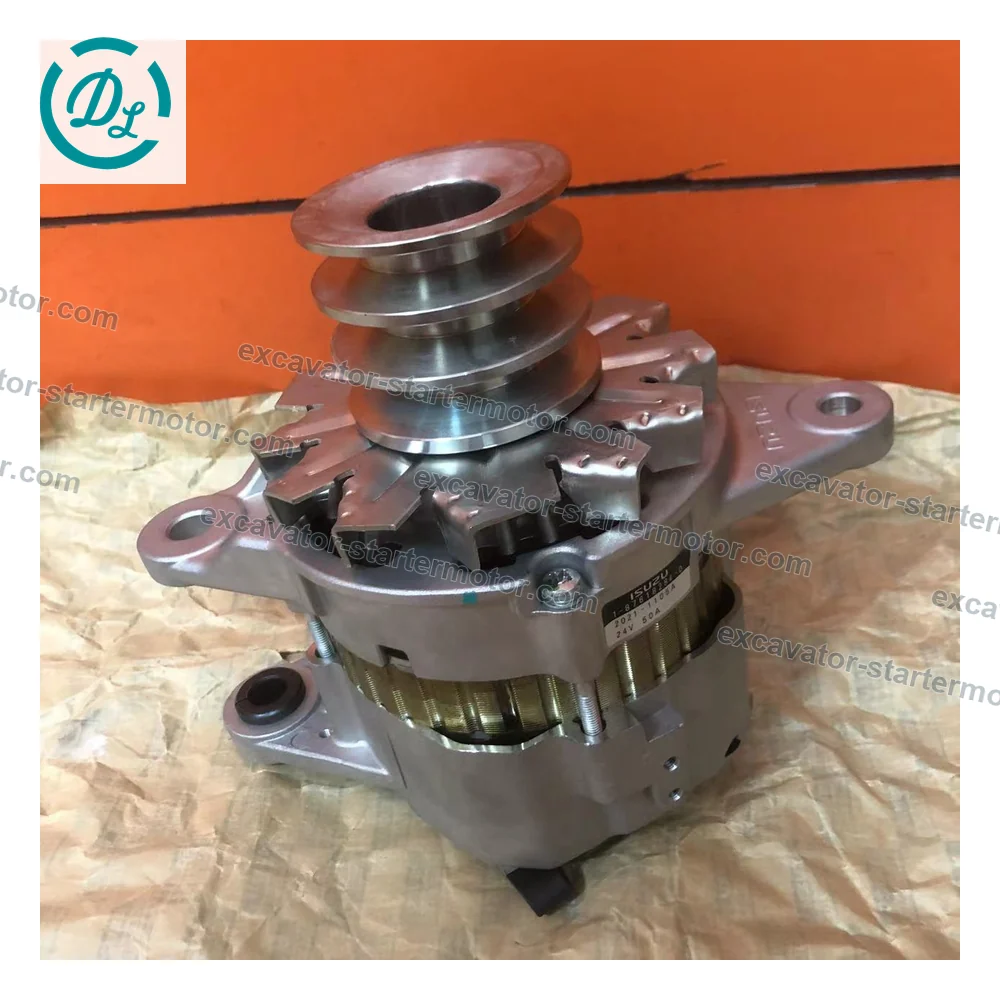 1-87618284-0 24V 50A Alternator for Isuzu 6HK1 Hitachi ZX330 ZX350, OEM/reference 1-87618284-0, 24V 50A Alternator, product view 2