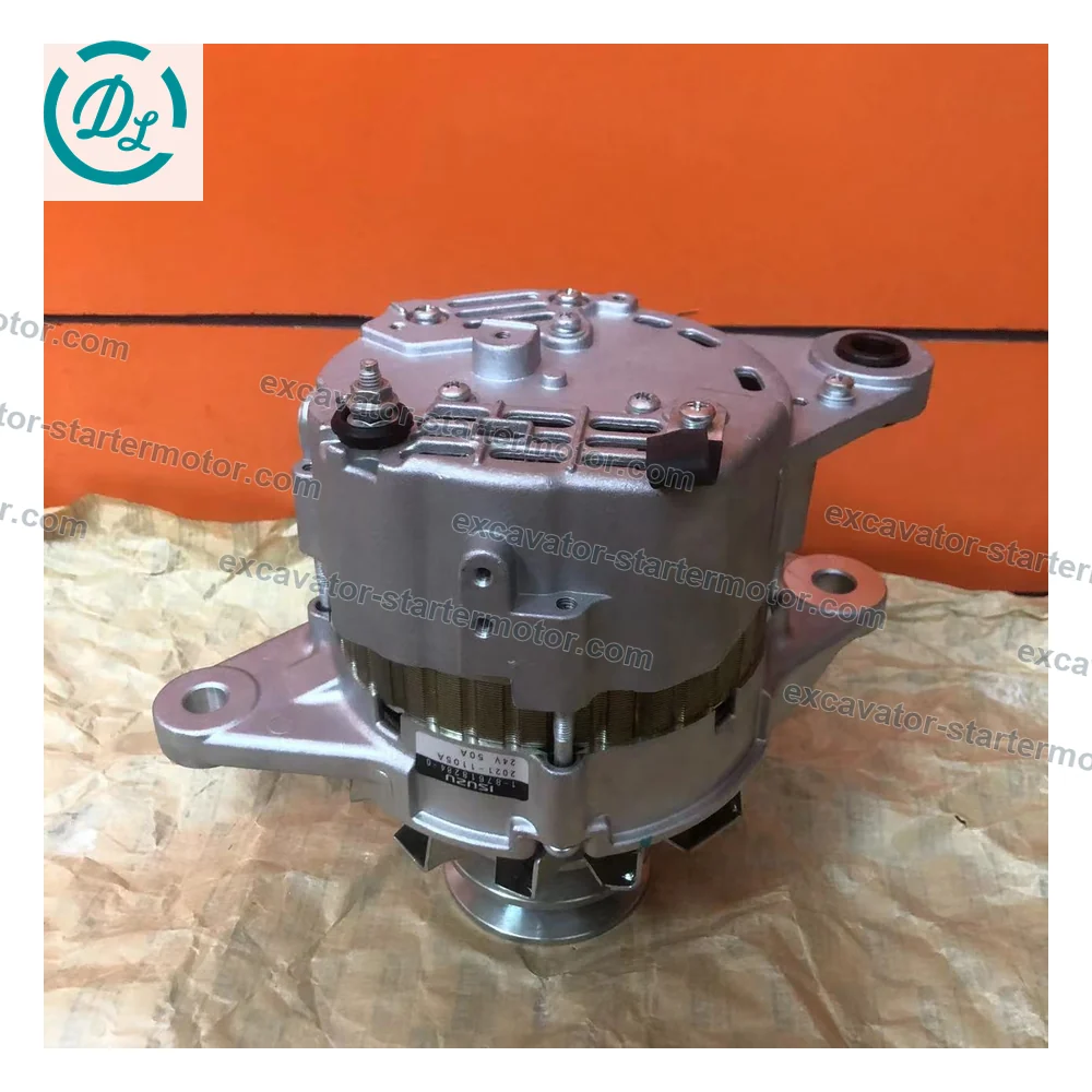 1-87618284-0 24V 50A Alternator for Isuzu 6HK1 Hitachi ZX330 ZX350, OEM/reference 1-87618284-0, 24V 50A Alternator, product view 4