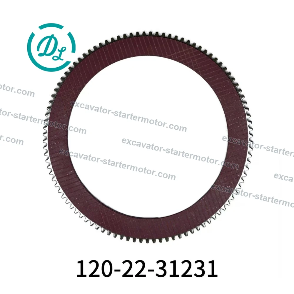 120-22-31231 99-Tooth Wet Friction Disc for Komatsu D30 and D31 Steering Clutches, OEM/reference 120-22-31231, 99-Tooth Wet Steering-Clutch Friction Disc, product view 2