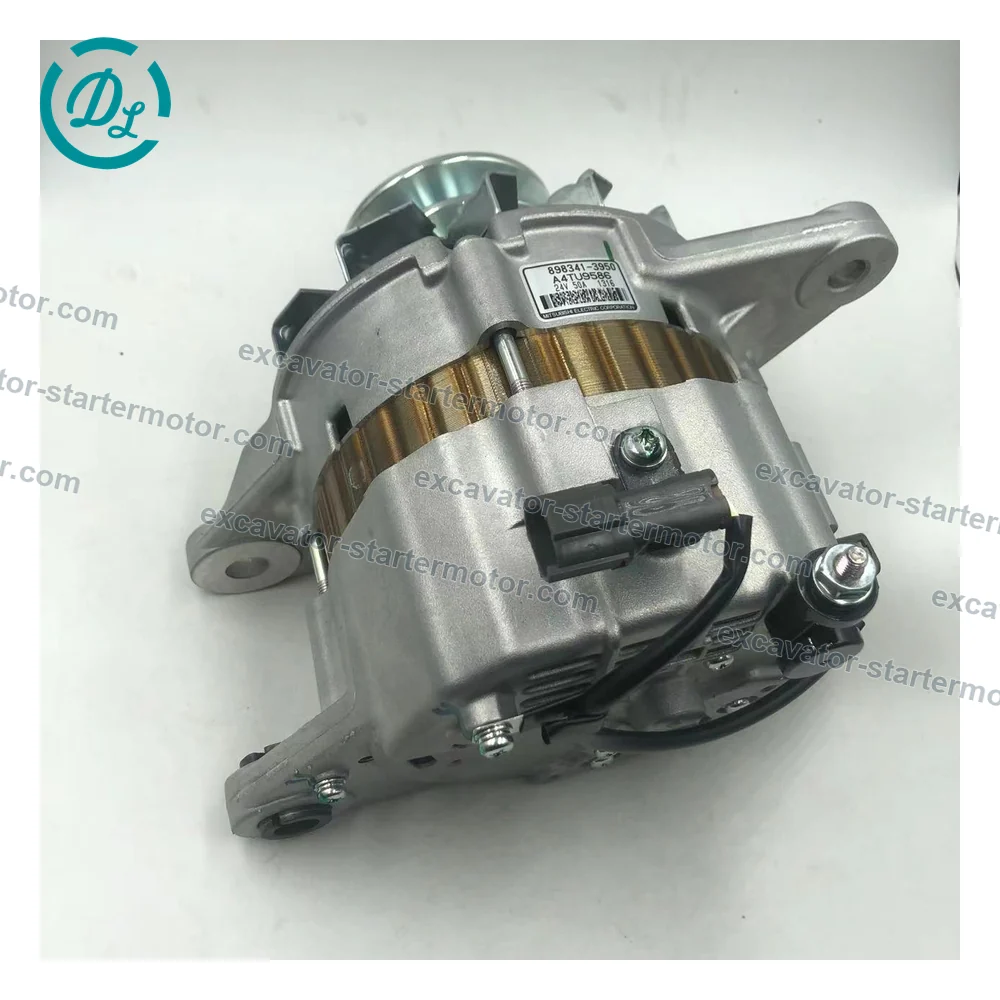 8-98341395-0 24V 50A Alternator for Isuzu 6BG1 6WG1, OEM/reference 8-98341395-0, 24V 50A Alternator, product view 4