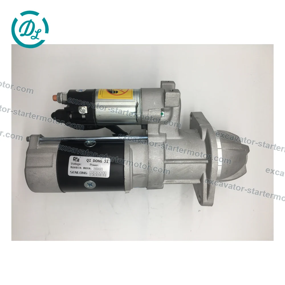 600-813-3451 0-23000-1290 24V 5.5kW 11-Tooth Starter for Komatsu 4D95 6D95, OEM/reference 600-813-3451, 24V 5.5kW 11-Tooth Starter, product view 4