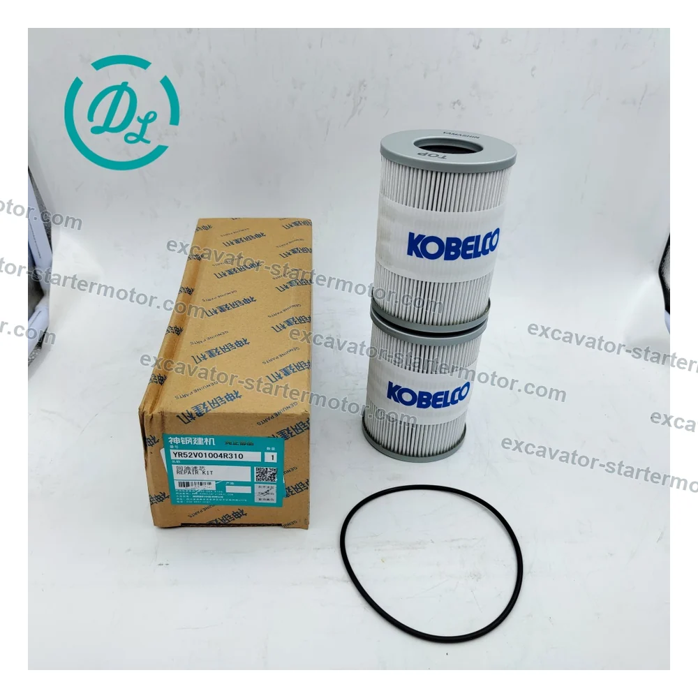 YR52V01004R310 Hydraulic Return Filter for Kobelco SK60-8 SK75-8, OEM/reference YR52V01004R310, Hydraulic Return Filter Element, product view 2