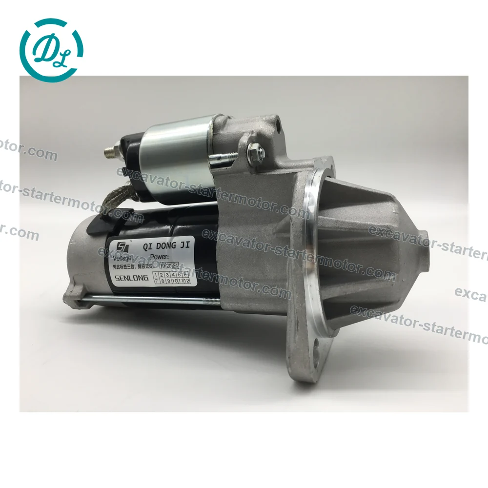 S114-624 12V 0.9kW 9-Tooth Starter for Komatsu PC20 Yanmar 3TNA72, OEM/reference S114-624, 12V 0.9kW 9-Tooth Starter Motor