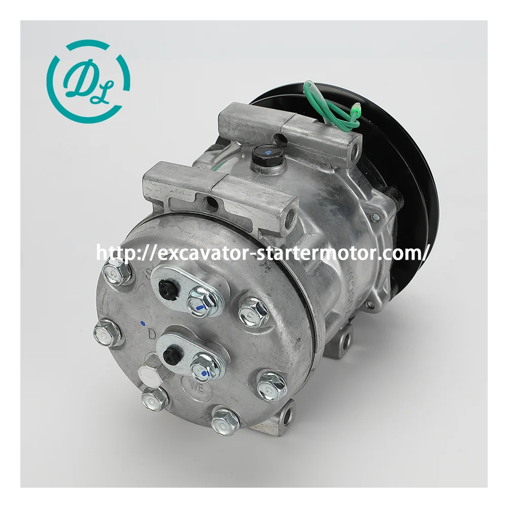 47759181 KHR3197 24V SD7H13 A/C Compressor for Case CX130 CX210 Kobelco SK200, OEM/reference 47759181, 24V SD7H13 A/C Compressor