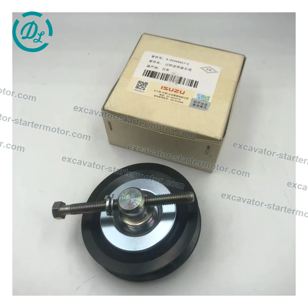 8-94399957-0 4346770 Belt Tensioner Pulley for Isuzu 6HK1 Hitachi EX100-5 EX200-5, OEM/reference 8-94399957-0, Accessory Belt Tensioner / Idler Pulley, product view 2