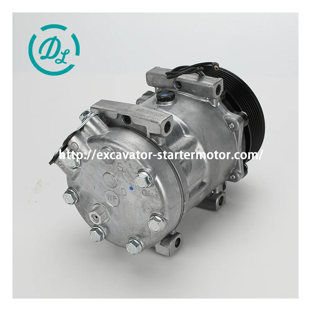 320/08562 12V SD7H15 A/C Compressor for JCB Telehandlers, OEM/reference 320/08562, 12V SD7H15 120mm 8-Groove Compressor, product view 5