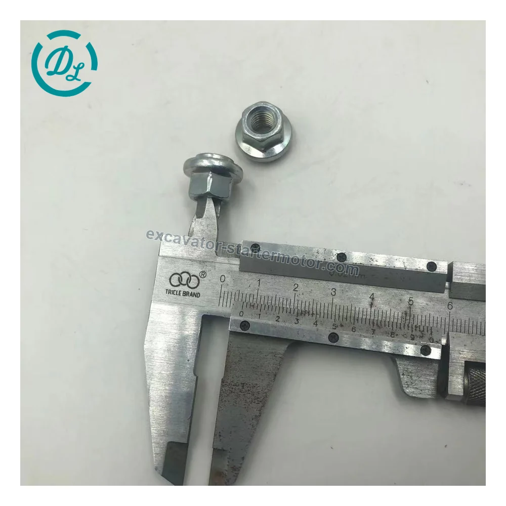 1-09440040-1 M8 Exhaust Manifold Nut for Isuzu 6BG1, OEM/reference 1-09440040-1, Exhaust Manifold Fastener Nut, product view 2