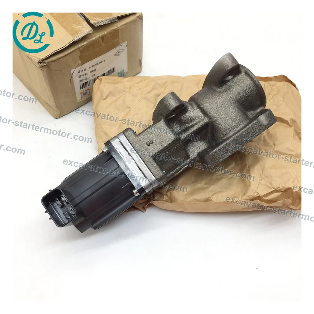 8-98238249-0 EGR Valve for Isuzu 4HK1 6HK1 Hitachi ZX200-3 ZX210-3, OEM/reference 8-98238249-0, EGR Valve Assembly, product view 3