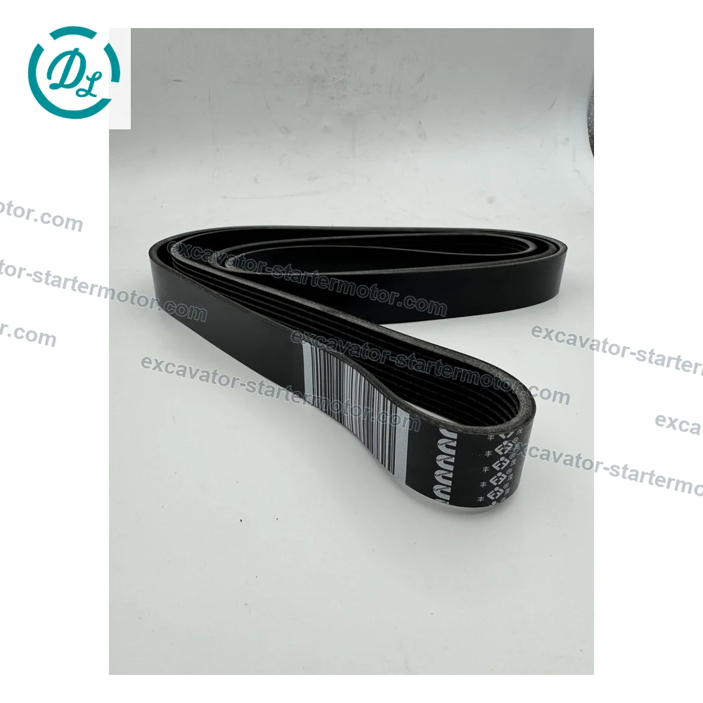 3972375 8PK2124 Fan Belt for Cummins ISF3.8 Engine, OEM/reference 3972375, 8PK2124 V-Ribbed Fan Belt, product view 2