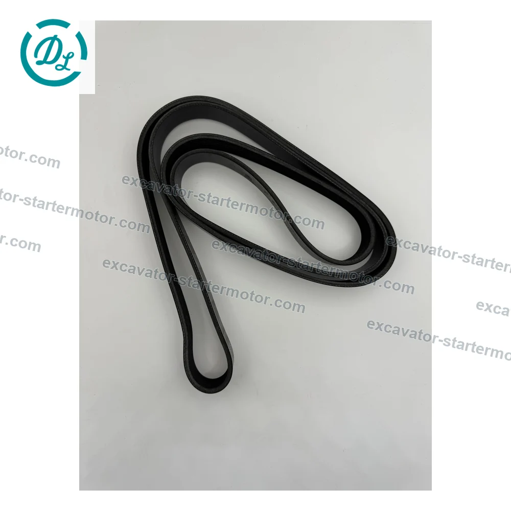 3972375 8PK2124 Fan Belt for Cummins ISF3.8 Engine, OEM/reference 3972375, 8PK2124 V-Ribbed Fan Belt, product view 3