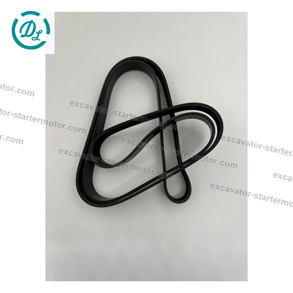 3972375 8PK2124 Fan Belt for Cummins ISF3.8 Engine, OEM/reference 3972375, 8PK2124 V-Ribbed Fan Belt, product view 4