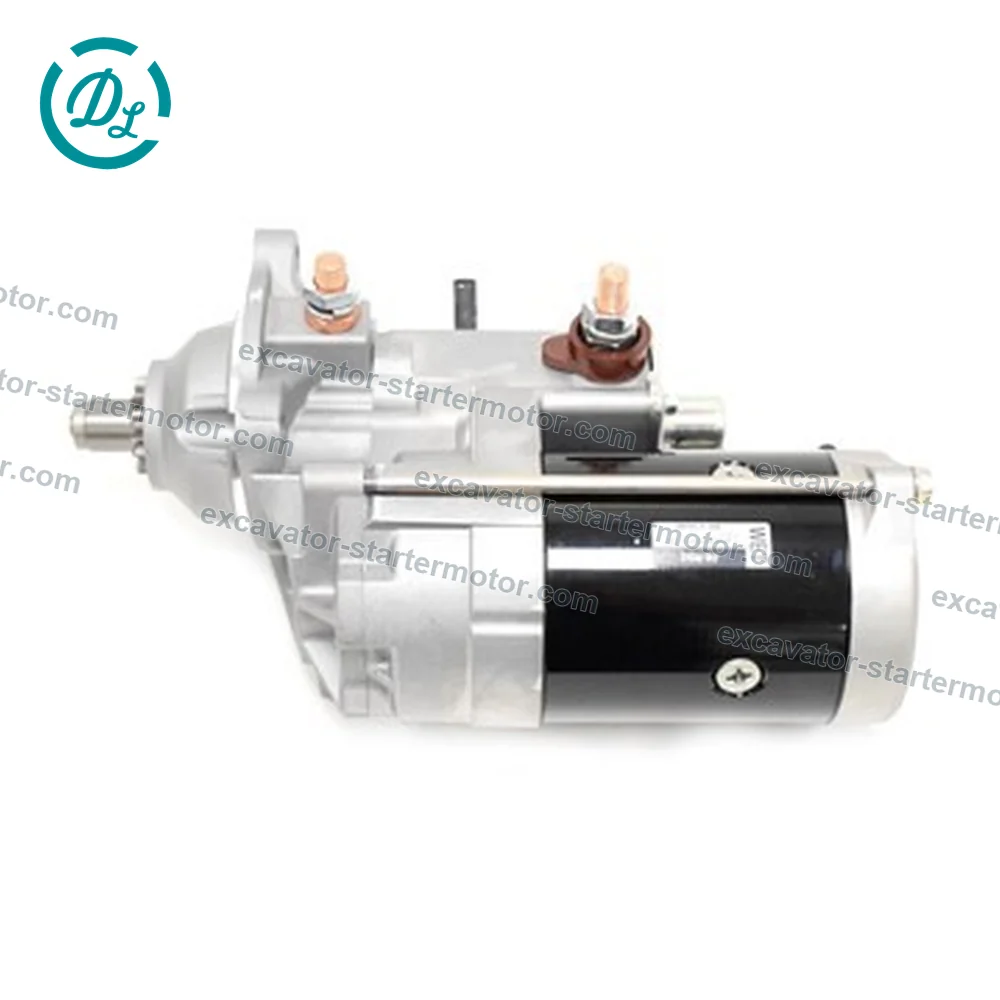 228000-7121 12V 4.0kW 10T Starter for Cat 3126 SAE #3 Wet Clutch, OEM/reference 228000-7121, 12V 4.0kW 10-Tooth Heavy-Duty Starter, product view 2