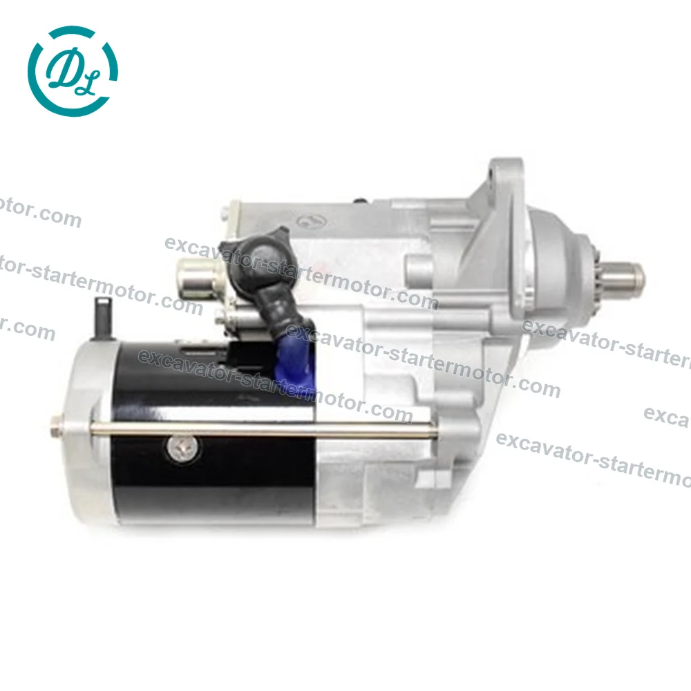 228000-7121 12V 4.0kW 10T Starter for Cat 3126 SAE #3 Wet Clutch, OEM/reference 228000-7121, 12V 4.0kW 10-Tooth Heavy-Duty Starter, product view 4