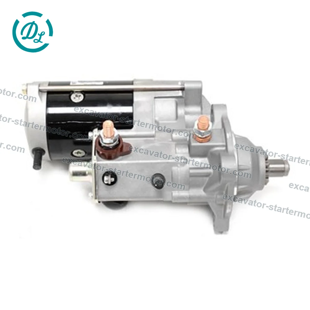 228000-7121 12V 4.0kW 10T Starter for Cat 3126 SAE #3 Wet Clutch, OEM/reference 228000-7121, 12V 4.0kW 10-Tooth Heavy-Duty Starter, product view 5