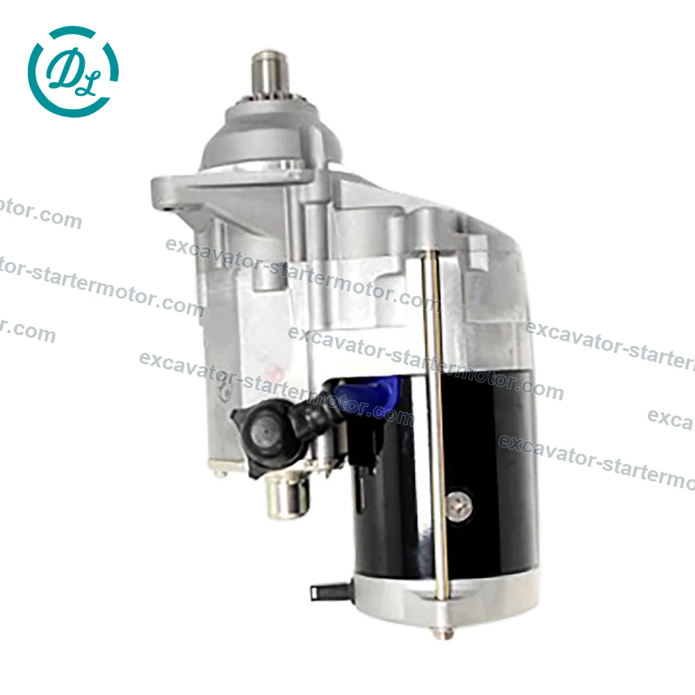 228000-7121 12V 4.0kW 10T Starter for Cat 3126 SAE #3 Wet Clutch, OEM/reference 228000-7121, 12V 4.0kW 10-Tooth Heavy-Duty Starter, product view 7