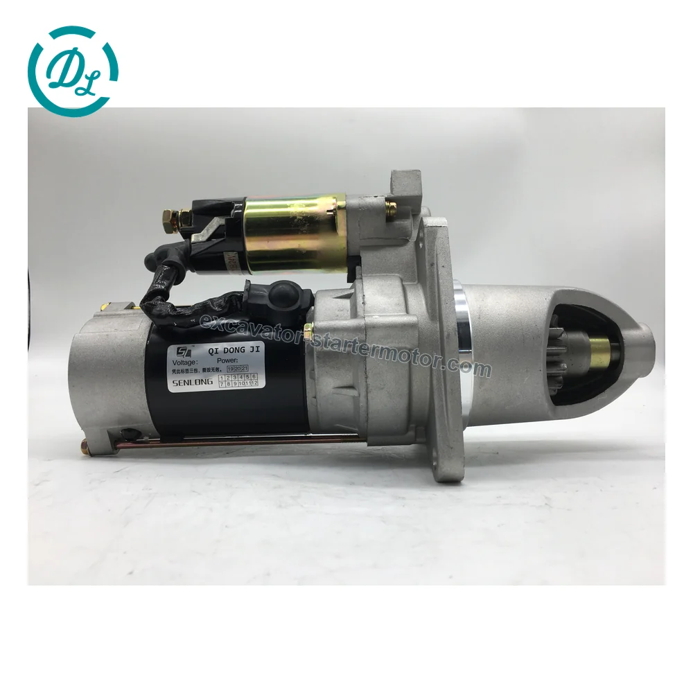 M3T95082 24V 13T Starter for Mitsubishi 6D20 6D22 Engines, OEM/reference M3T95082, 24V 13-Tooth Long-Nose Starter, product view 2