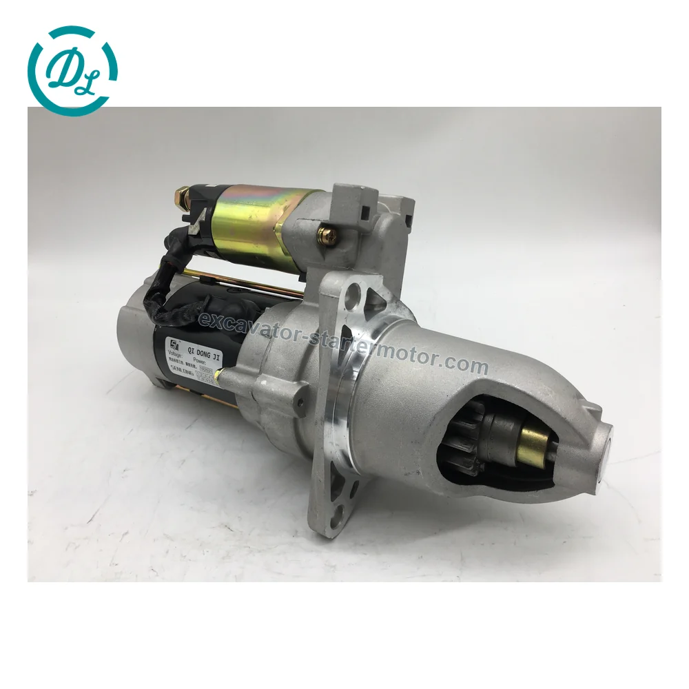 M3T95082 24V 13T Starter for Mitsubishi 6D20 6D22 Engines, OEM/reference M3T95082, 24V 13-Tooth Long-Nose Starter, product view 3