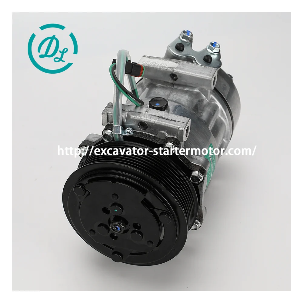 10575186 24V SD7H15 A/C Compressor for Scania 4-Series P G R T Trucks, OEM/reference 10575186, 24V SD7H15 119mm 8-Groove Compressor, product view 2