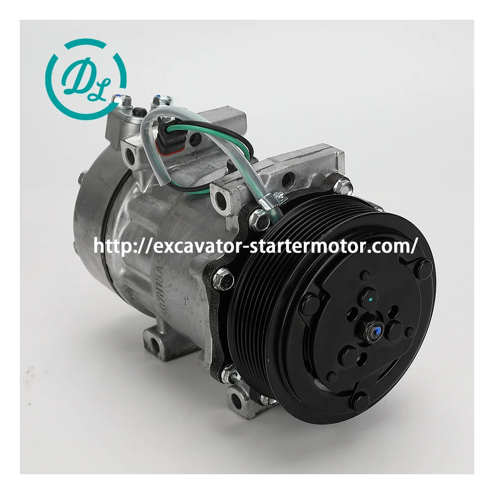 10575186 24V SD7H15 A/C Compressor for Scania 4-Series P G R T Trucks, OEM/reference 10575186, 24V SD7H15 119mm 8-Groove Compressor, product view 3