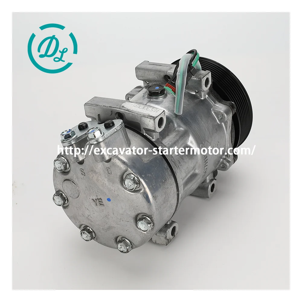 10575186 24V SD7H15 A/C Compressor for Scania 4-Series P G R T Trucks, OEM/reference 10575186, 24V SD7H15 119mm 8-Groove Compressor, product view 4