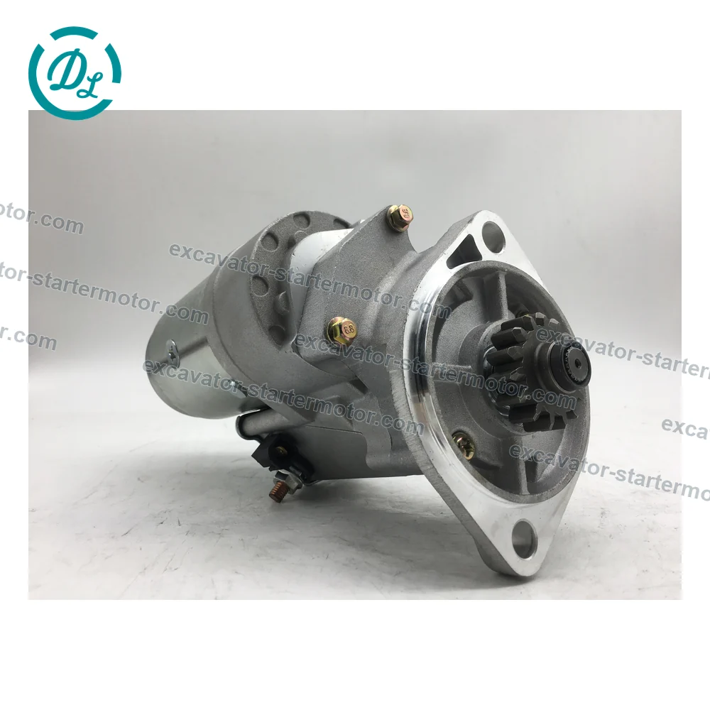 129429-77010 12V 2.0kW 15T Starter for Yanmar 4TN84 Tractors, OEM/reference 129429-77010, 12V 2.0kW CW 15-Tooth Starter, product view 2