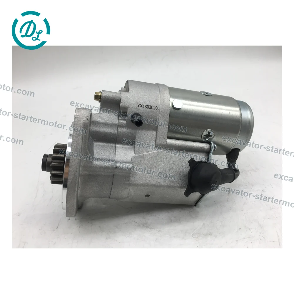 129429-77010 12V 2.0kW 15T Starter for Yanmar 4TN84 Tractors, OEM/reference 129429-77010, 12V 2.0kW CW 15-Tooth Starter, product view 4