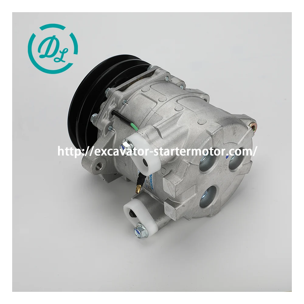 191-9028 12V TM-08B A/C Compressor for Cat 304 305 306 Mini Excavators, OEM/reference 191-9028, 12V TM-08B 125mm 2-Groove Compressor, product view 2