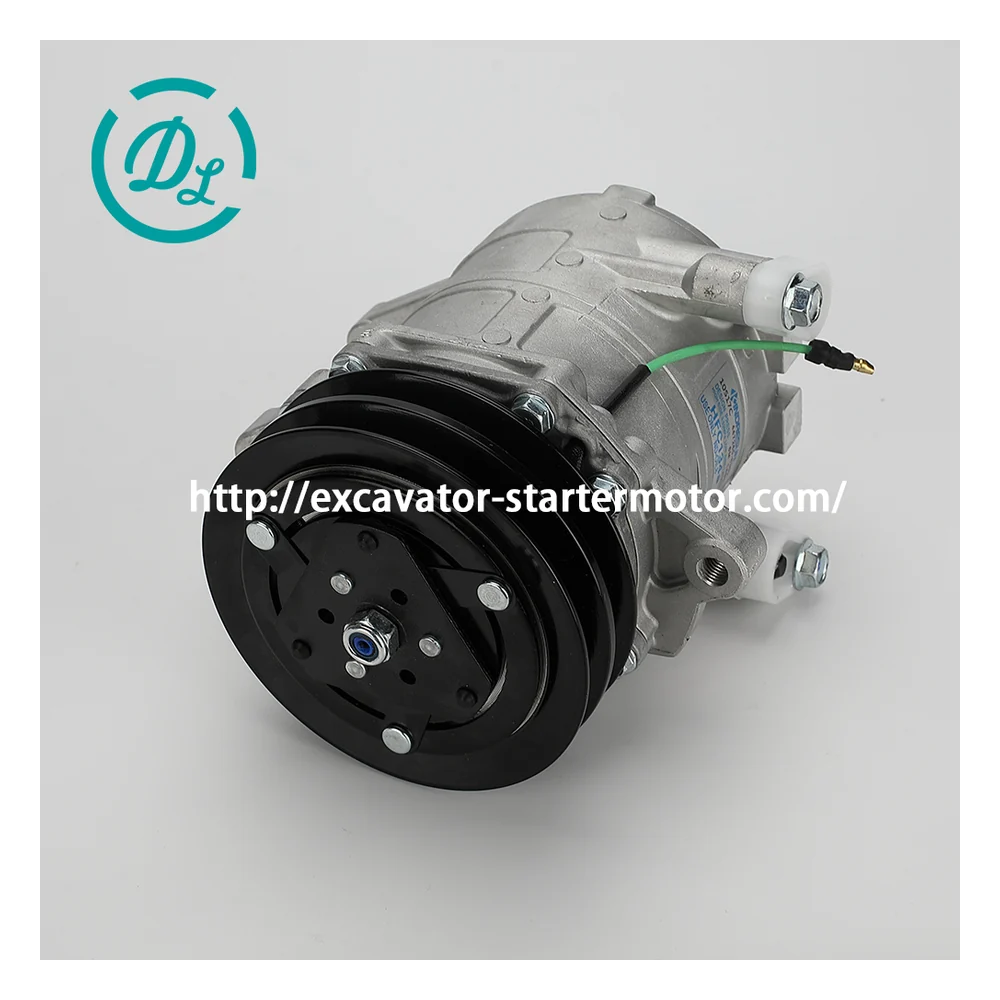 191-9028 12V TM-08B A/C Compressor for Cat 304 305 306 Mini Excavators, OEM/reference 191-9028, 12V TM-08B 125mm 2-Groove Compressor, product view 3