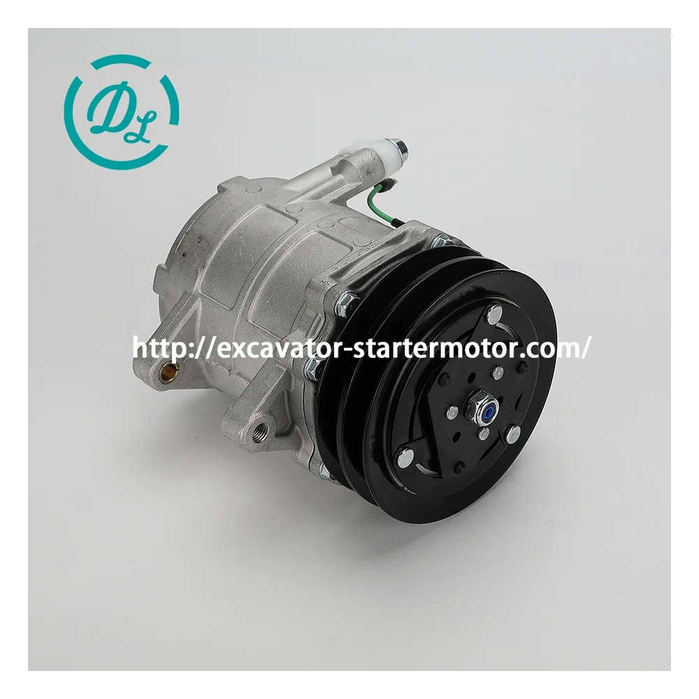 191-9028 12V TM-08B A/C Compressor for Cat 304 305 306 Mini Excavators, OEM/reference 191-9028, 12V TM-08B 125mm 2-Groove Compressor, product view 4