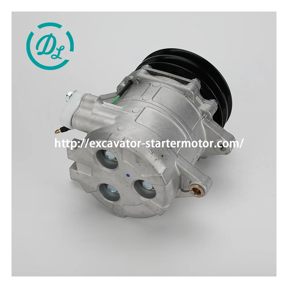 191-9028 12V TM-08B A/C Compressor for Cat 304 305 306 Mini Excavators, OEM/reference 191-9028, 12V TM-08B 125mm 2-Groove Compressor, product view 5
