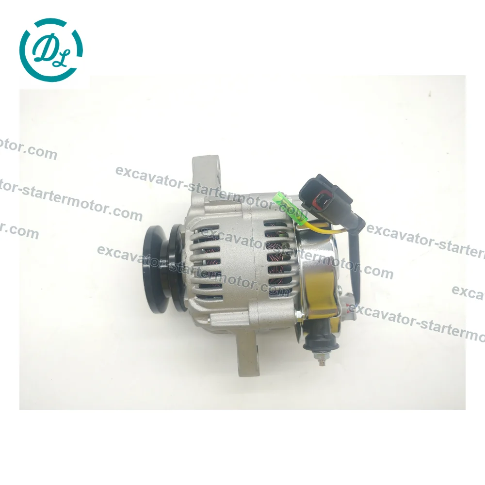 123951-77200 12V 55A Alternator for Yanmar 4TNV98T 4TNV106, OEM/reference 123951-77200, 12V 55A Alternator, product view 2