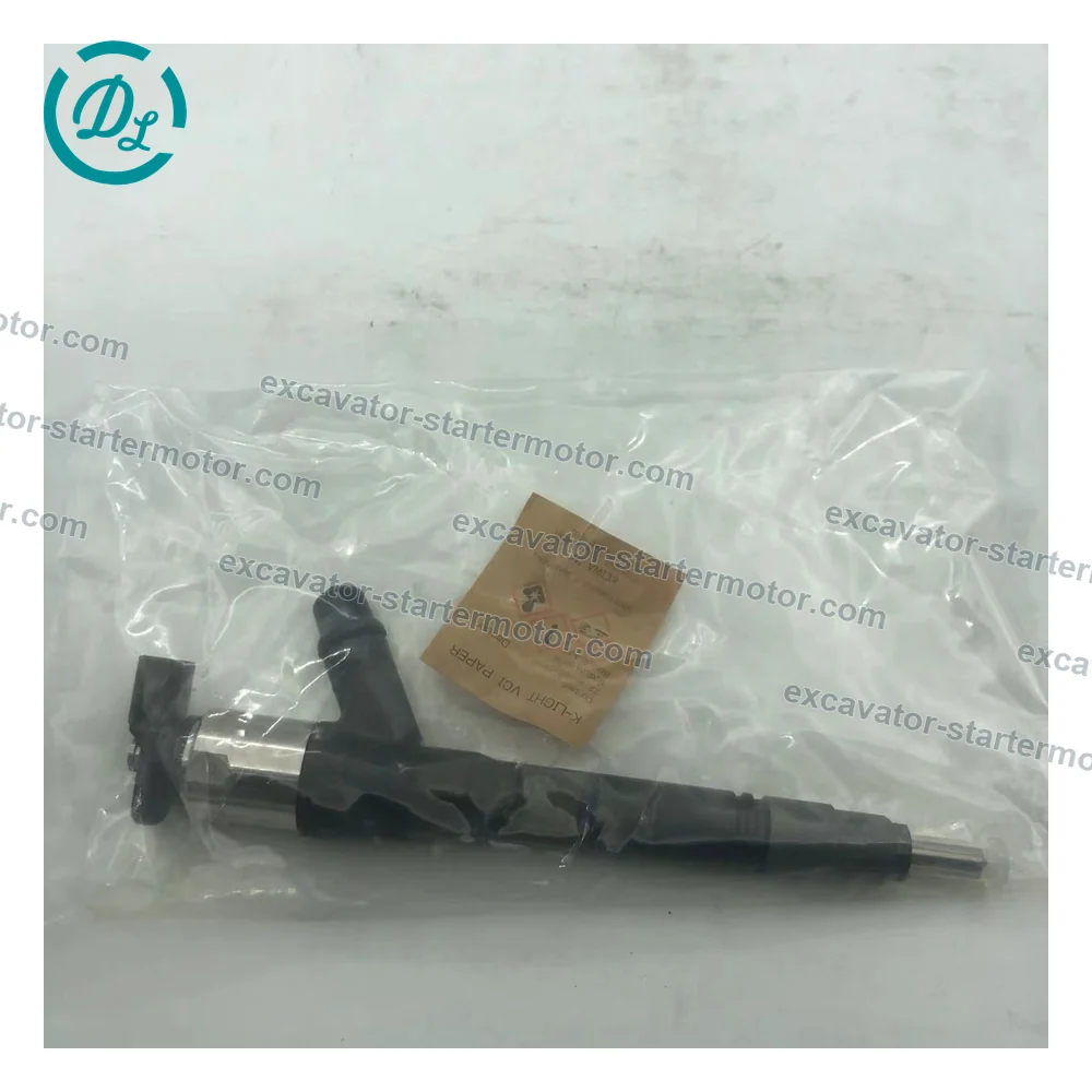 8-98163524-1 295050-0971 Common Rail Injector for Isuzu 4LE2 Kobelco 75SR Case CX75C CX80C, OEM/reference 8-98163524-1, Common Rail Fuel Injector Assembly, product view 6
