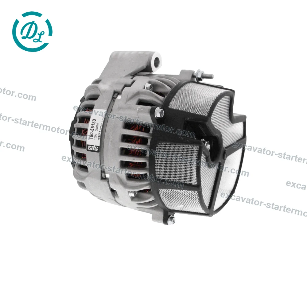 160-55130 12V 200A Alternator for Agricultural Equipment with John Deere Engines, OEM/reference 160-55130, 12V 200A Debris-Shield Alternator, product view 2