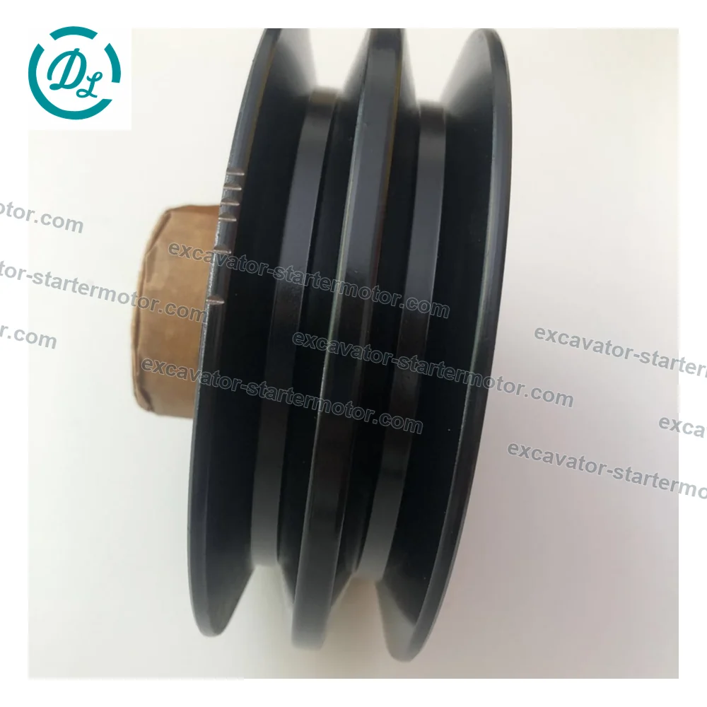 8-97248161-1 Two-Groove Crankshaft Damper Pulley for Isuzu 4JG1, OEM/reference 8-97248161-1, Two-Groove Crankshaft Damper Pulley, product view 4