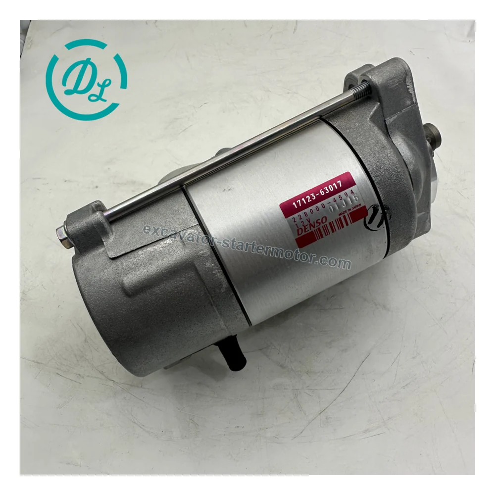 17123-63017 12V 2.0kW 9T Starter Motor for Kubota D1703 V2203 V2403, OEM/reference 17123-63017, Starter Motor, product view 5