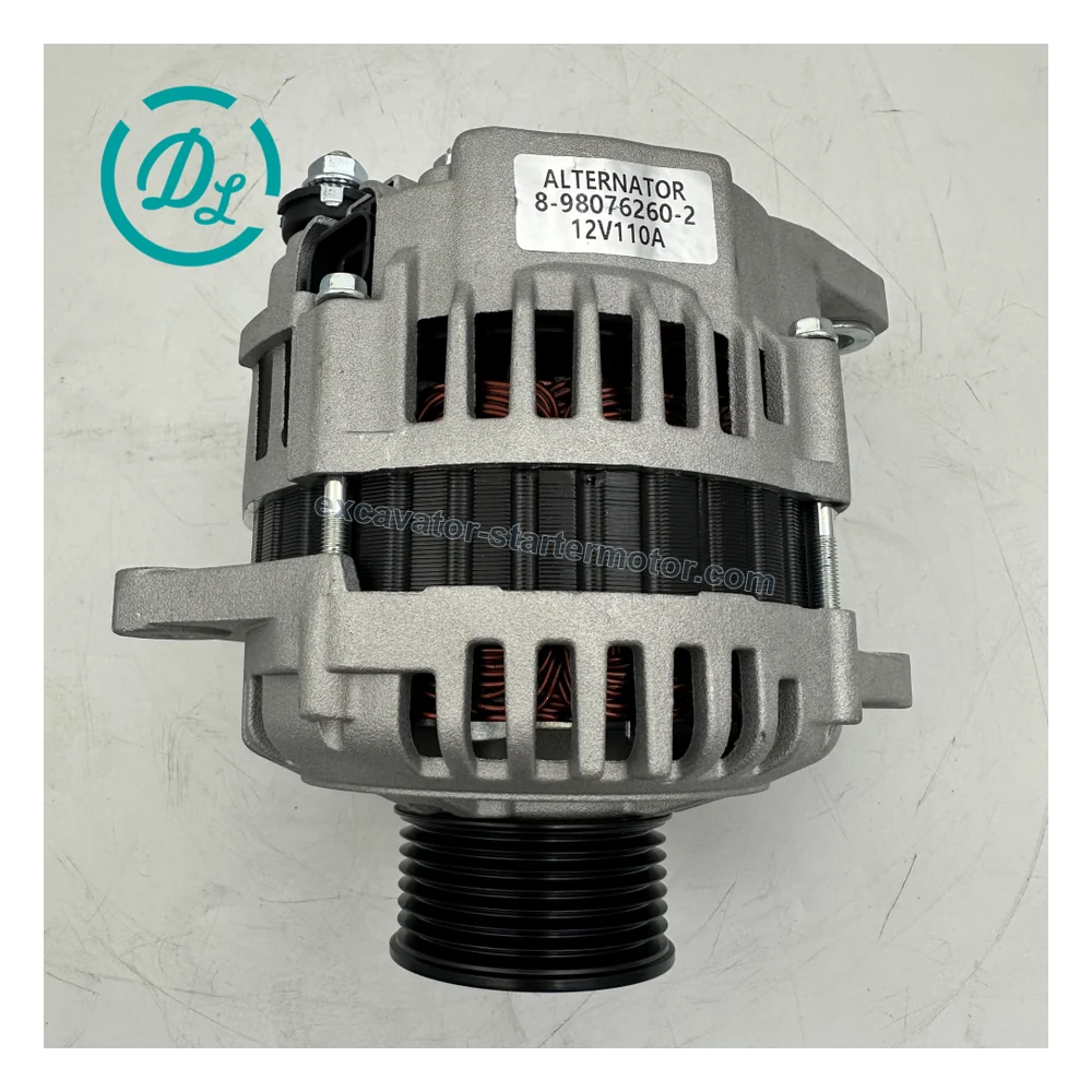 8-98076-260-2 12V 110A 7-Groove Alternator for Isuzu 4HK1 4JJ1, OEM/reference 8-98076-260-2, Alternator