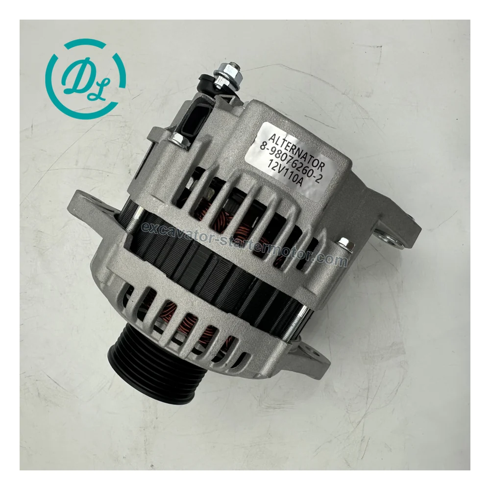 8-98076-260-2 12V 110A 7-Groove Alternator for Isuzu 4HK1 4JJ1, OEM/reference 8-98076-260-2, Alternator, product view 4
